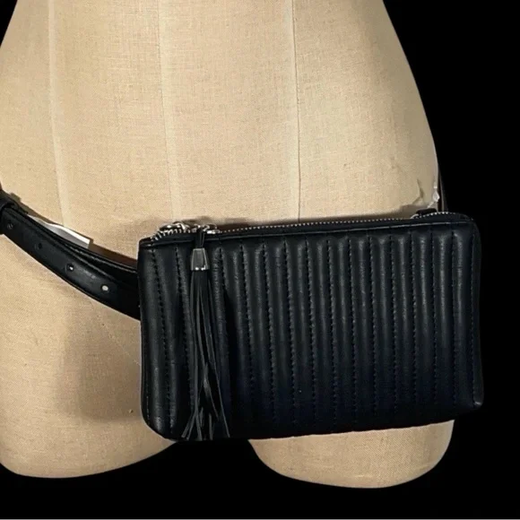 INC Black Convertible Belt Bag New With Tags - Picture 3 of 8
